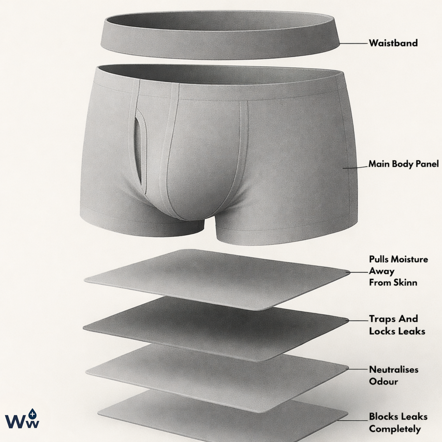 Walter’s Signature Leakproof Boxers Black