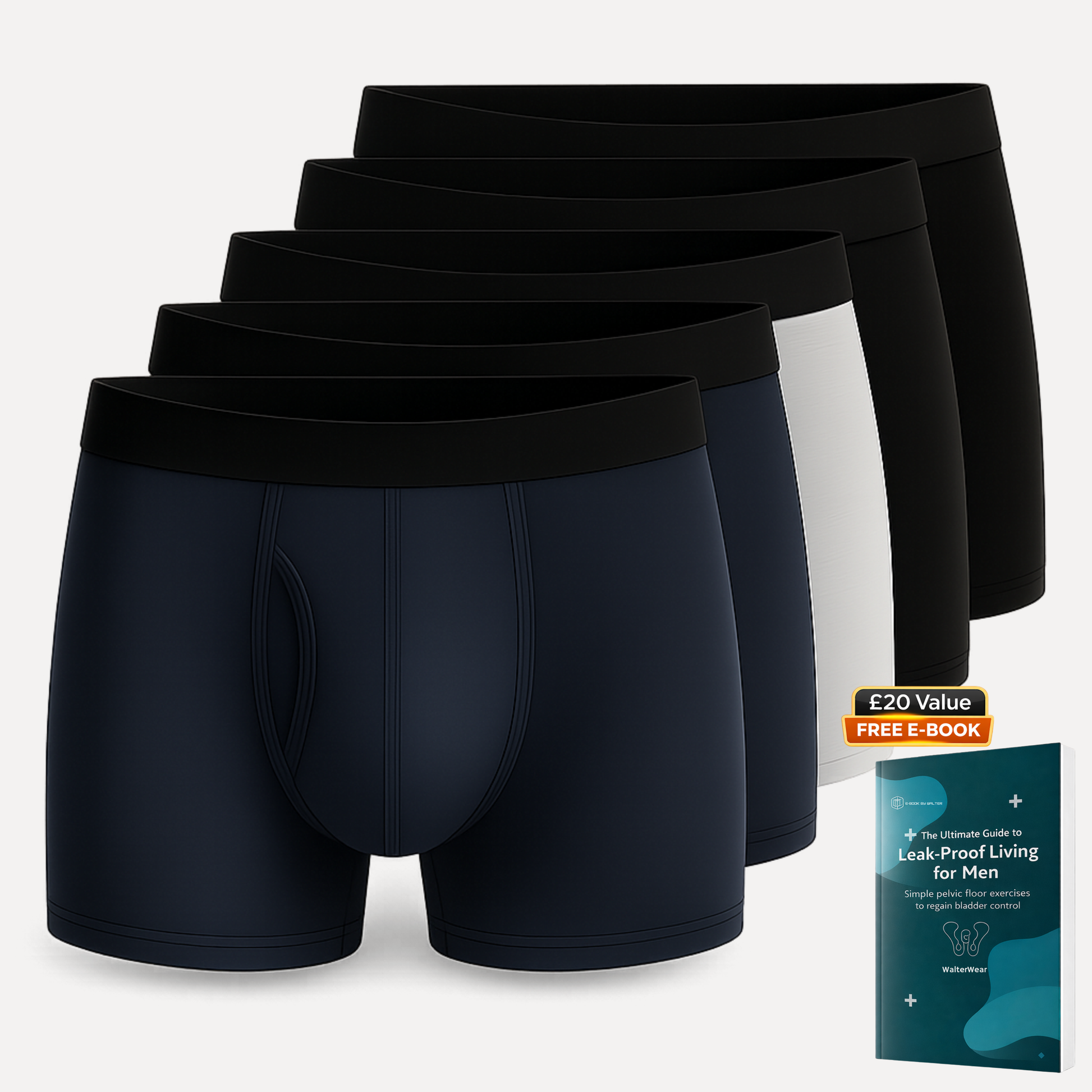 Walter’s Signature Leakproof Boxers (5-Pack) - Walter-Underwear