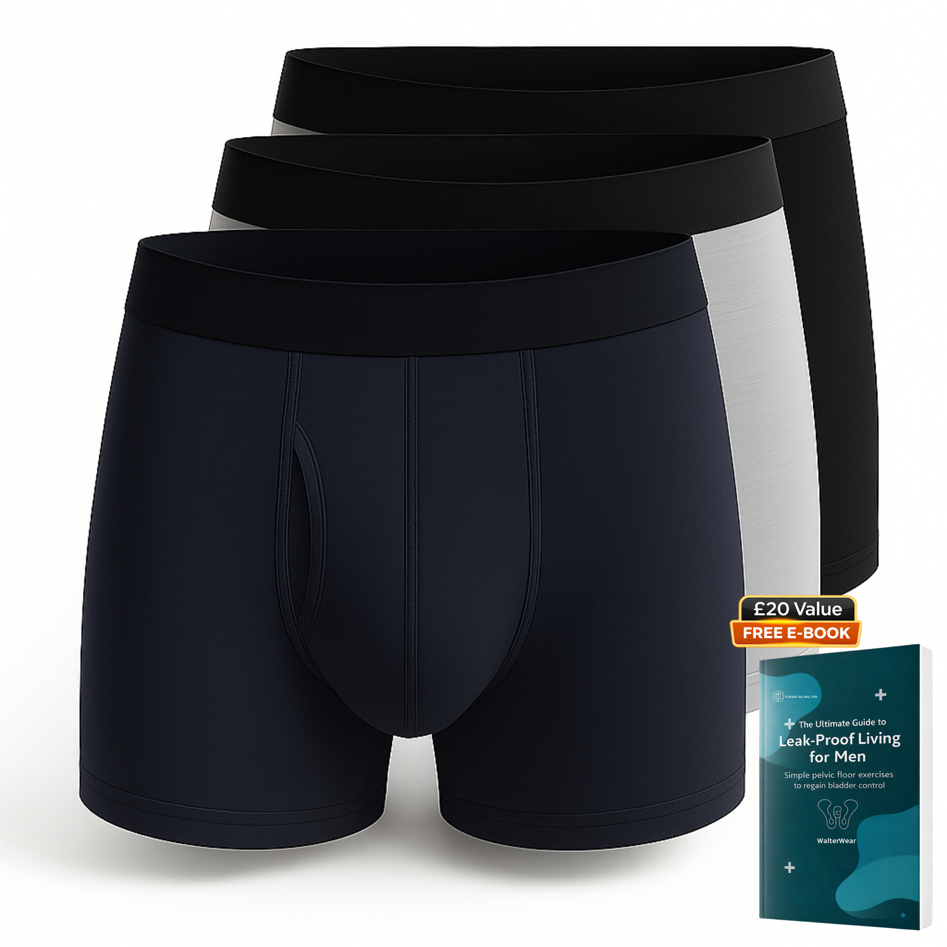 Walter’s Signature Leakproof Boxers (3-Pack) - Walter-Underwear